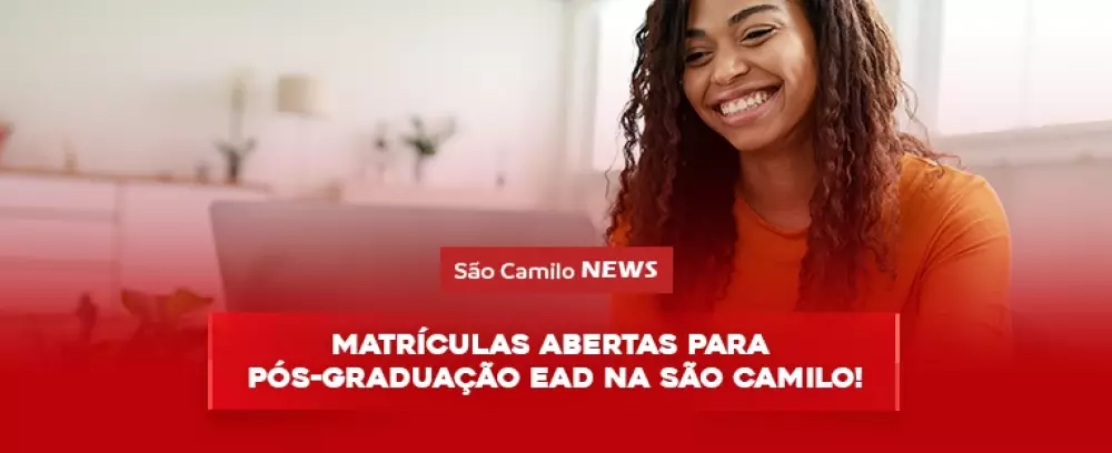 Foto da notícia Matrículas abertas para pós-graduação EAD na São Camilo!