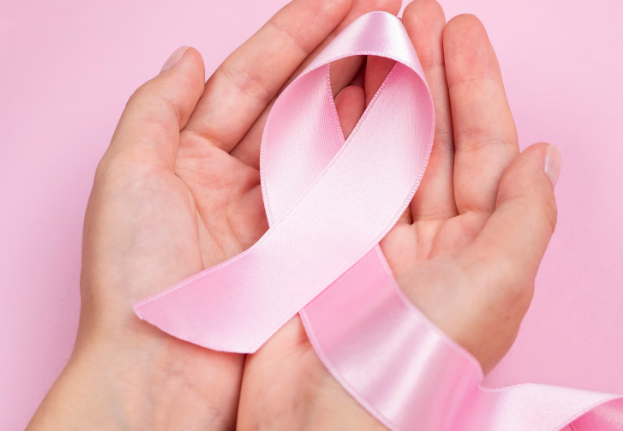 Laço rosa símbolo da campanha de conscientização